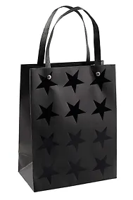 Купить Пакет А5 23*18*10 "Black Stars" нейтр., бум.мат — Фото №1