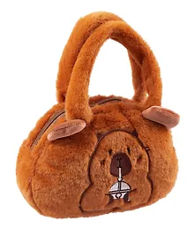 Купить Сумочка плюшевая Капибара с напитком (20х15) (12-0832-202405-B1) — Фото №1