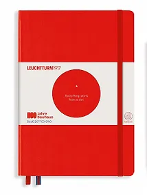 Купить Книга для записей A5, 125 листов в точку "Bauhaus Edition", твердая обложка, красный, Leuchtturm1917 — Фото №1