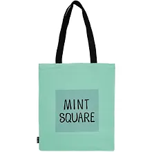 Купить Сумка-шоппер Mint square цветная, текстиль 40см.*32см. — Фото №1