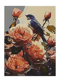 Купить Холст с красками по номерам "Птица в розах", 30 х 40 см — Фото №1