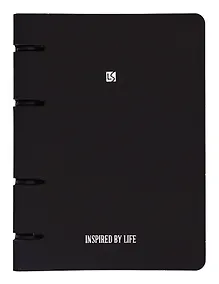 Купить Тетрадь на кольцах «PREMIUM. Black» 120 листов в клетку, А5, сменный блок - Listoff — Фото №1
