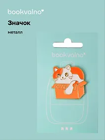 Купить Значок Котик в коробке (металл) — Фото №1