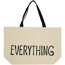 Купить Сумка-шоппер большая Everything бежевая, текстиль 70см.*45см.*17см. — Фото №1