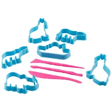 Купить Набор формочек для лепки, 9 элементов, животные+транспорт — Фото №1