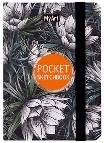Купить Скетчбук А6 48л "Pocket Скетчбук. Ночной сад" белый офсет, резинка, тв.обложка — Фото №1