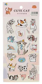 Купить Наклейки зефирные Серые Котята — Фото №1