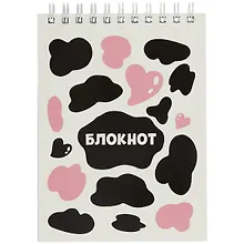 Купить Блокнот А6 80л кл. "КАПЛИ КРАСКИ" гребень, сплошной УФ-лак, офсет 60г/м? — Фото №1