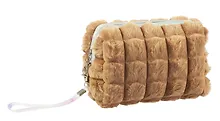Купить Косметичка плюшевая (кофейная) (текстиль) (20х15) (12-12068-A002) — Фото №1