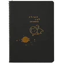 Купить Записная книжка А6 26 листов, "Stray Cat", сшивка, черный внутренний блок, в ассортименте — Фото №1