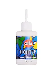 Купить Рельефная акриловая краска "Контур" (Белый), 20 мл — Фото №1