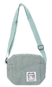 Купить Сумочка на молнии кросс-боди (мятная) (вельвет) (16х14х6) (12-HanMa-768) — Фото №1