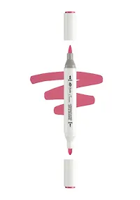 Купить Маркер акриловый "Сонет" красный тёмный, двусторонний, перо кисть/пуля — Фото №1