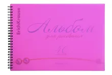 Купить Альбом для рисования 40л А4 "Neon" розовый, спираль, пласт.обл., Erich Krause — Фото №1