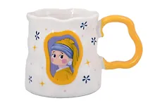Купить Кружка Девушка с жемчужной сережкой (керамика) (380мл) (12-B3-6641-202510-STB-05) — Фото №1