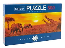 Купить Пазл "Закат в саванне"  Панорама 500 элементов 68х23 см — Фото №1