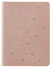 Купить Записная книжка А6 64л лин. "PEARL. Сахарная вата" иск.кожа, эфф.перламутра, тиснен.фольгой, тонир.торцы, ляссе — Фото №1