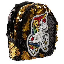 Купить Сумочка-рюкзачок на молнии с пайетками Единорог (10см) (текстиль) — Фото №1