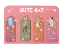 Купить Магнитные закладки Милый котик (4 шт) — Фото №1