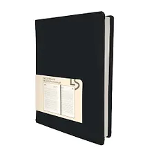 Купить Ежедневник недат. А5 136л "MAPLE" черный, 7Б, иск.кожа, обл.поролон, тв.переплет, тонир.блок, скругл.углы, ляссе, инд.уп — Фото №1