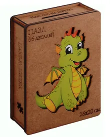 Купить Пазл-копилка "Дракон желтый", 26х20 см (66 деталей) — Фото №1