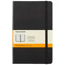 Купить Книга для записей Moleskin Classic Large, твёрдая обложка, чёрная, 120 листов, А5 — Фото №1