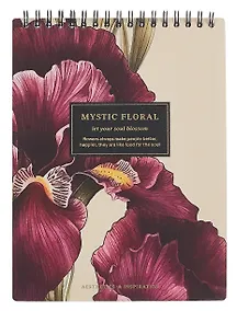 Купить Блокнот А5, 80 листов в клетку, "Blossom. Irises on black", на спирали — Фото №1