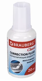 Купить Корректор 20мл "Classic" быстросохнущий, кисточка, BRAUBERG — Фото №1