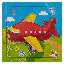 Купить Развивающая рамка Самолет, дерево, 15х15 см — Фото №1