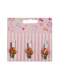 Купить Набор прищепок декоративных, 3 шт, полистоун,тюльпан оранжевый — Фото №1