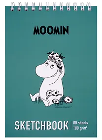 Купить Скетчбук А5+ 40л "Moomin" 100г/м2, тв. обложка, софт. тач, евроспираль — Фото №1