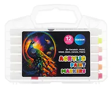 Купить Маркеры акриловые 12цв ПВХ-пенал, CENTRUM — Фото №1