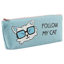 Купить Пенал на молнии «Follow my cat», 20 х 8 см — Фото №1