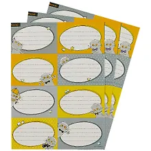 Купить Наклейки для тетрадей 24 штуки "Басик" — Фото №1