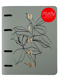 Купить Тетрадь на кольцах в клетку Be Smart, Bloom, 120 листов, оливковая — Фото №1