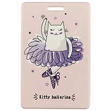 Купить Чехол для карточек Kitty ballerina персиковый (ДК2017-128) — Фото №1
