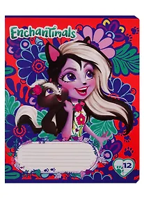Купить Тетрадь в клетку Academy Style «Enchantimals» в ассортименте, 12 листов — Фото №1