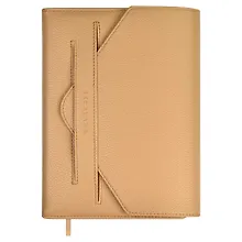 Купить Ежедневник недат. А5 160л "Наппа экстра" бежевый,  иск.кожа, тв.переплет, блинт.тиснение, офсет, ляссе — Фото №1