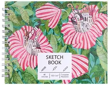 Купить Скетчбук А6+ 125*160 40л "Цветочные города" белый офсет, 100г/м2, тв.обложка, евроспираль — Фото №1