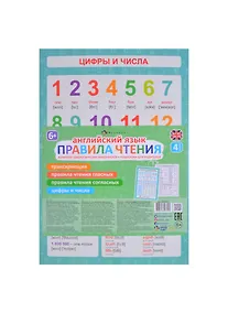 Купить Английский язык правила чтения. Комплект дидактических материалов.Подсказки для родителей — Фото №1
