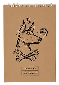 Купить Скетчбук 250*170 18л "New stories. No. 2"  акварел. бумага, 240г/м2, крафт картон, тиснение фольгой, евроспираль — Фото №1