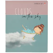 Купить Тетрадь в клетку Альт, "Девочки в облаках", 48 листов, в ассортименте — Фото №1