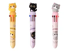 Купить Шариковая ручка 10 цветов автоматическая, «Energetic cats», в ассортименте — Фото №1