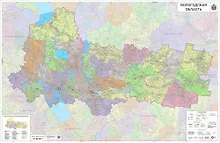 Купить Физическая настенная карта "Вологодская область". Масштаб 1:1000000 — Фото №1