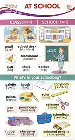 Купить Карточка-шпаргалка. At School (В школе) (110х205 мм) — Фото №1