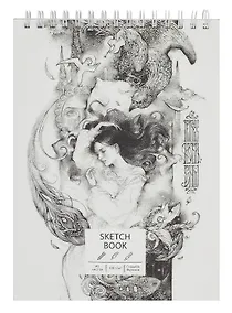 Купить Скетчбук А4 60л "Малахитовые сны (Эксклюзив)" белый офсет, 100г/м2, тв.обложка, евроспираль — Фото №1