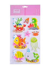 Купить Наклейки объемные deVENTE In the sea (фоамиран) (15х25 см.) (3+) (8004082) (deVente) (упаковка) — Фото №1
