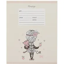 Купить Тетрадь в линейку Listoff, "Хорошенькие девочки", 18 листов — Фото №1