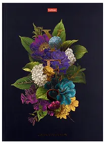 Купить Книга для записей А4 80л кл. "Язык цветов" 5цв.блок, тв.переплет, мат.ламинация, 3D фольга — Фото №1