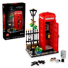 Купить 21347 Конструктор LEGO Ideas Красная лондонская телефонная будка, 1460 деталей, возраст 18+ (в наборе со светящимся кубиком, с 3 мм. LED-диодом и батарейками 2xLR41 1,5V, включены в комлект) — Фото №1